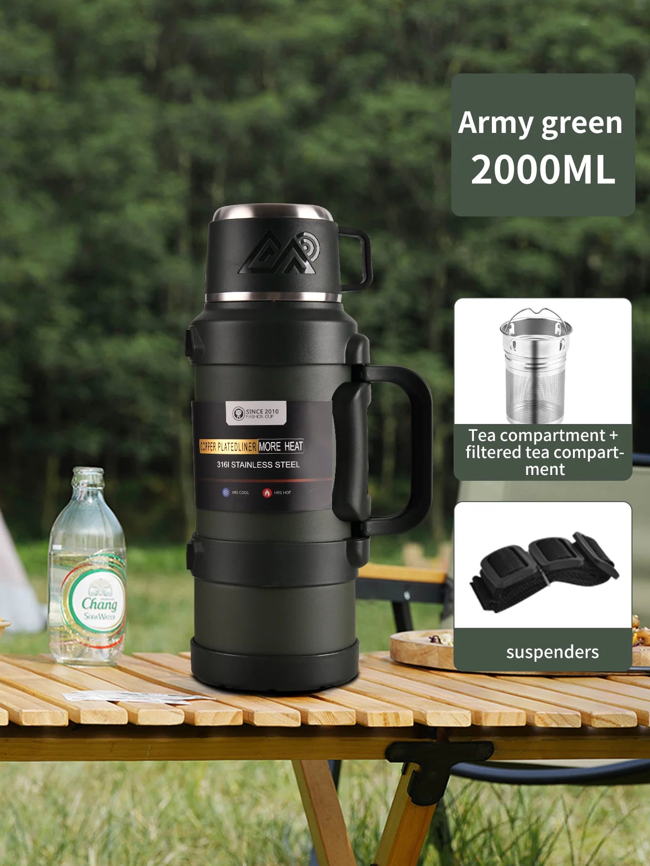 Large 1.7/2.0/2.5/4.0L Stainless Steel Thermos