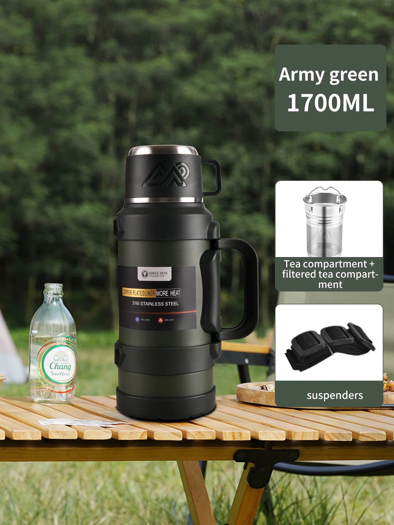 Large 1.7/2.0/2.5/4.0L Stainless Steel Thermos